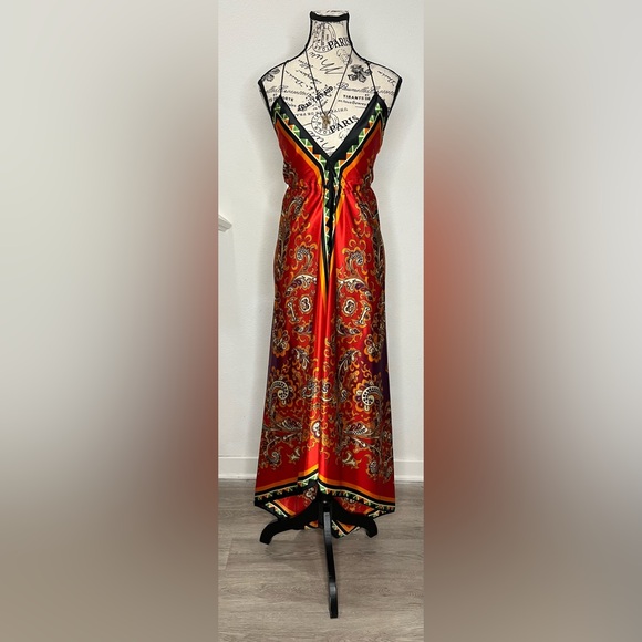 Silk rubber, ducky bandanna dress with zipper - Picture 3 of 7